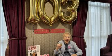 Jean Grabaskey, a former military nurse and resident at Care UK’s Field Lodge Care Home in Cambridgeshire, recently celebrated her 103rd birthday surrounded by family, her friends, and the care home team.