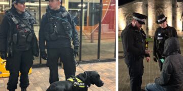 The operation consisted of two strands – the first using a passive drugs dog to detect individuals who are, or had been, in contact with or possession of drugs. Anyone who the dog “indicated” was spoken with by police officers, and if there were reasonable grounds, a stop-search then carried out.