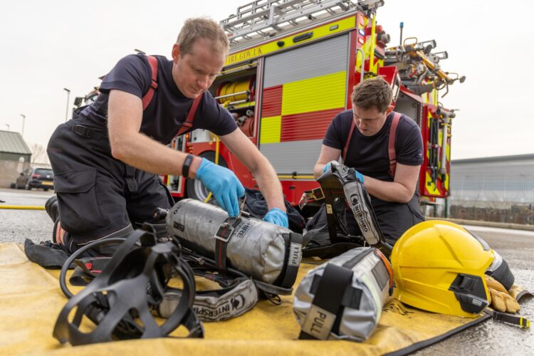 News for Peterborough and Cambridgeshire - Assistant director of Cambridgeshire Fire and Rescue, Wayne Swales spoke to CambsNews on Tuesday at Huntingdon Fire Station where he oversaw the roll out of what has been described as a “new concept” fire appliance. Cambs Fire also explained why they are asking for a Council Tax increase. Pictured Fire Fighters Ross Turner and Daniel Fielding. Huntingdon Fire Station showcase new concept fire appliance. PHOTO: Terry Harris