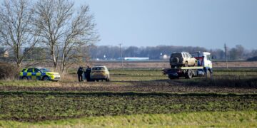 Cambridgeshire police caught with suspected hare coursers after a police chase that began in Benwick and concluded in March, off Lambs Hill Drove.