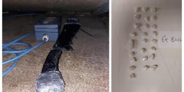 Police were on patrol in the Market Square, Cambridge, when they spotted Alfarooq Makinde sat at a table. Underneath the table they found a machete and cocaine when they searched him.