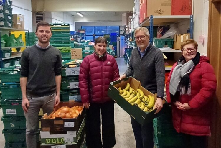 foodbank 2 - News for Peterborough and Cambridgeshire News for Peterborough and Cambridgeshire - Local councillors, Alice Gilderdale and Rachel Wade, visiting the Cambridge City Foodbank warehouse. ‘The visit gave us a chance to talk about the rising need for food banks, tackling poverty, and the introduction of our Fairbite Food Clubs,” says a foodbank spokesperson