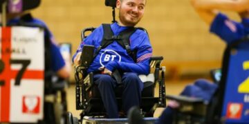 Powerchair football is an adaptable 4v4 format played indoors, primarily designed for players with conditions such as Cerebral Palsy or Muscular Dystrophy, but it is open to all wheelchair users. Image: GoFundMe