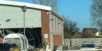 Ram raid at Wisbech Road, Littleport, Co-op. IMAGE: CambsNews reader