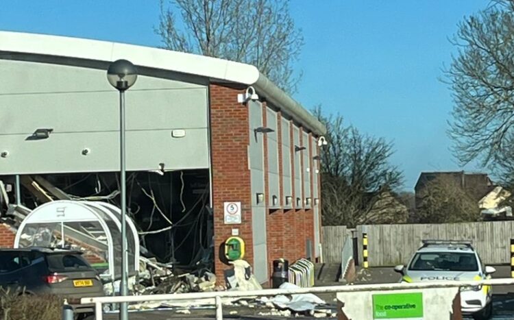 littleport 2 - News for Peterborough and Cambridgeshire News for Peterborough and Cambridgeshire - Ram raid at Wisbech Road, Littleport, Co-op. IMAGE: CambsNews reader