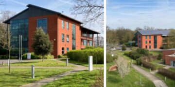 Lysander House, Tempsford, which was leased to the Police and Crime Commissioner for Bedfordshire in 2022. There is a tenant break 28/02/2027. The initial rent was £242,400 per annum exclusive. Now home also to a special suite for police misconduct hearings for Cambridgeshire, Bedfordshire, and Hertfordshire. DETAILS/IMAGE: Savills