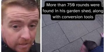 The moment Robert Kenna of Chatteris was arrested by detectives from ERSOU, the specialist crime team.