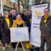 Peterborough bus campaigners 22 Feb 25 - News for Peterborough and Cambridgeshire News for Peterborough and Cambridgeshire - Peterborough Liberal Democrats took to the streets outside the Town Hall on Saturday together with Lib Dem Mayoral candidate, Cllr Lorna Dupre, to invite people's views on how to bring about a ‘Greener, Fairer and Better-Connected Peterborough and Cambridgeshire!’