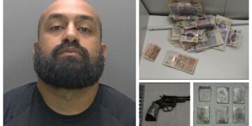 Drug dealer Maroof Rahman of Cambridge was found guilty of being in possession of a prohibited, viable firearm and possession of ammunition. He also admitted to being concerned in the supply of cannabis, possession of cocaine, acquiring criminal property and possession with intent to supply cocaine and cannabis.