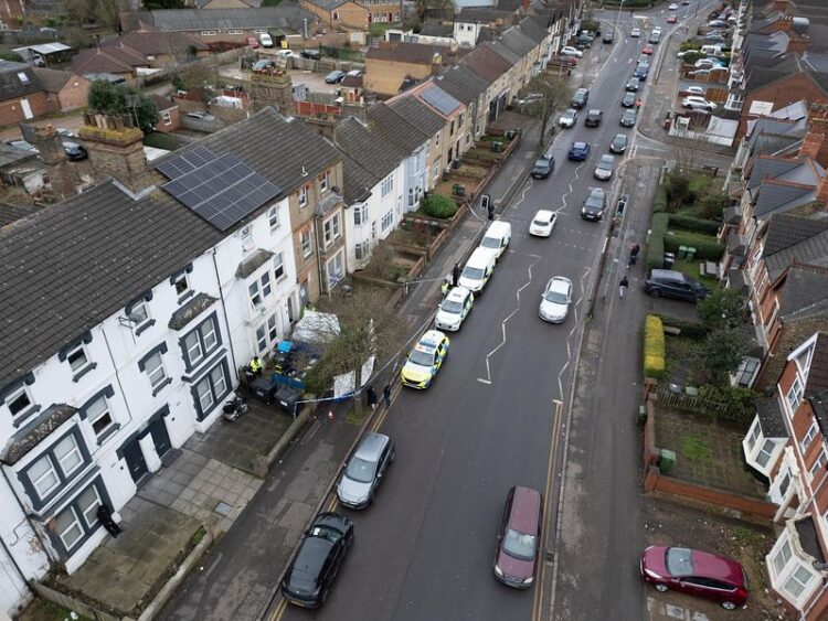 Police guard house on Lincoln Road after the sudden death of a man found on street - News for Peterborough and Cambridgeshire News for Peterborough and Cambridgeshire - Police guard house on Lincoln Road after the sudden death of a man found on street. Lincoln Road, Peterborough Thursday 20 February 2025. Picture by Terry Harris.