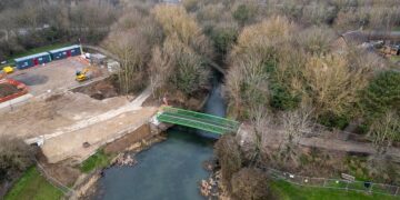 New footbridges at Cuckoos Hollow, Werrington, Peterborough, will be a significant improvement on the previous structures in terms of materials and size, providing improved access for users and longevity. PHOTO: Terry Harris