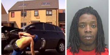 Omar Harris has been jailed after admitting attempted grievous bodily harm and dangerous driving. He used his black Kia as a weapon, say police, to crash into a moped and injure the rider. Scenes from Northstowe where the incident happened