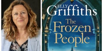 Elly Griffiths – soon to appear at Huntingdon, Ely and King’s Lynn – with her novel Frozen People.