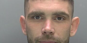 Grant Henry who made his partner’s life hell “and nearly broke her as a human being” is starting a five year prison sentence. Image: Cambs Police
