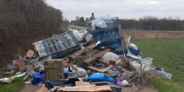 “The fly-tip, near the Grunty Fen Catchwater By-way off White Cross Road, between Wilburton and Little Thetford, is being investigated by our officers and the police,” said a council statement.