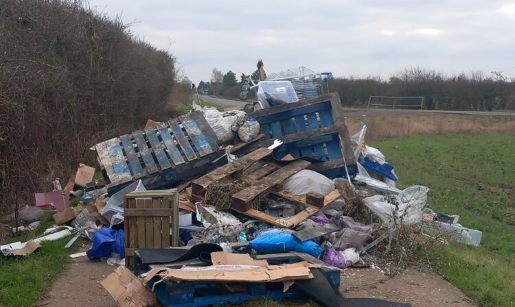 waste 2 - News for Peterborough and Cambridgeshire News for Peterborough and Cambridgeshire - “The fly-tip, near the Grunty Fen Catchwater By-way off White Cross Road, between Wilburton and Little Thetford, is being investigated by our officers and the police,” said a council statement.