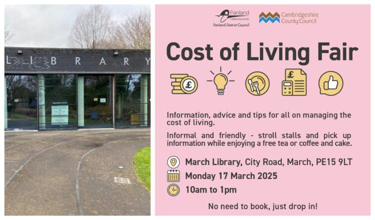 News for Peterborough and Cambridgeshire - You’re invited to an event in March town where you can find out how to reduce living costs and access additional financial support you might be entitled to