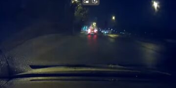 Police video show the moment they pulled over 64-year-old Ebanks in Newnham Road where he provided a positive breath test of 111 microgrammes, more than three times the legal limit of 35