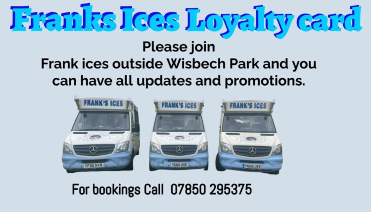franks 1 - News for Peterborough and Cambridgeshire News for Peterborough and Cambridgeshire - Franks Ices boss Frank Cannata pledged that his Wisbech customers would be ‘rewarded’ by taking advantage of a newly introduced loyalty card that offers discounts and other perks.