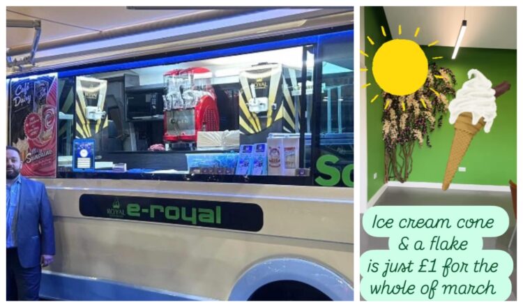 ice cream wars - News for Peterborough and Cambridgeshire News for Peterborough and Cambridgeshire - Frank’s Ices (left) and the promotional material put out by Wisbech Park café (right). An ice cream war looms after Frank’s Ices were banned – after many years – from Wisbech Park.