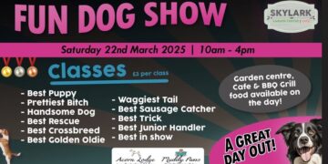 The outdoor event season begins on 22nd March at Skylark Garden Centre at Manea Road, Wimblington, with their Fun Dog Show