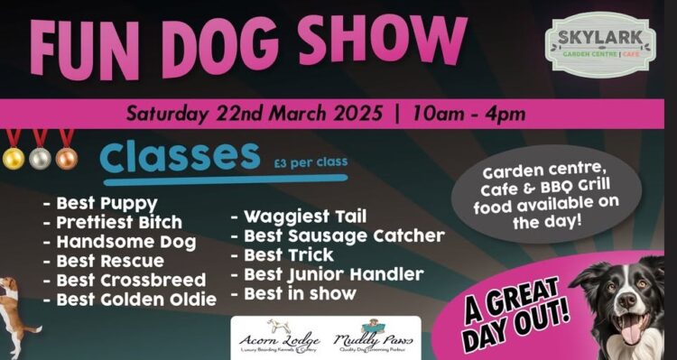 skylark - News for Peterborough and Cambridgeshire News for Peterborough and Cambridgeshire - The outdoor event season begins on 22nd March at Skylark Garden Centre at Manea Road, Wimblington, with their Fun Dog Show