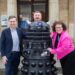 who 17 - News for Peterborough and Cambridgeshire News for Peterborough and Cambridgeshire - Let the magic begin. MP Andrew Pakes, city council leader Dennis Jones and Cllr Anna Smith, deputy mayor of the Cambridgeshire and Peterborough Combined Authority, were together at Peterborough Museum as early preparations for this summer’s major exhibition – Adventures in Time and Space – got under way. And of course, a Dalek made an impromptu appearance. PHOTO: Terry Harris