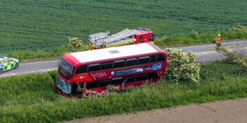 UPDATE: Driver dies in A47 Guyhirn crash between car and double decker bus