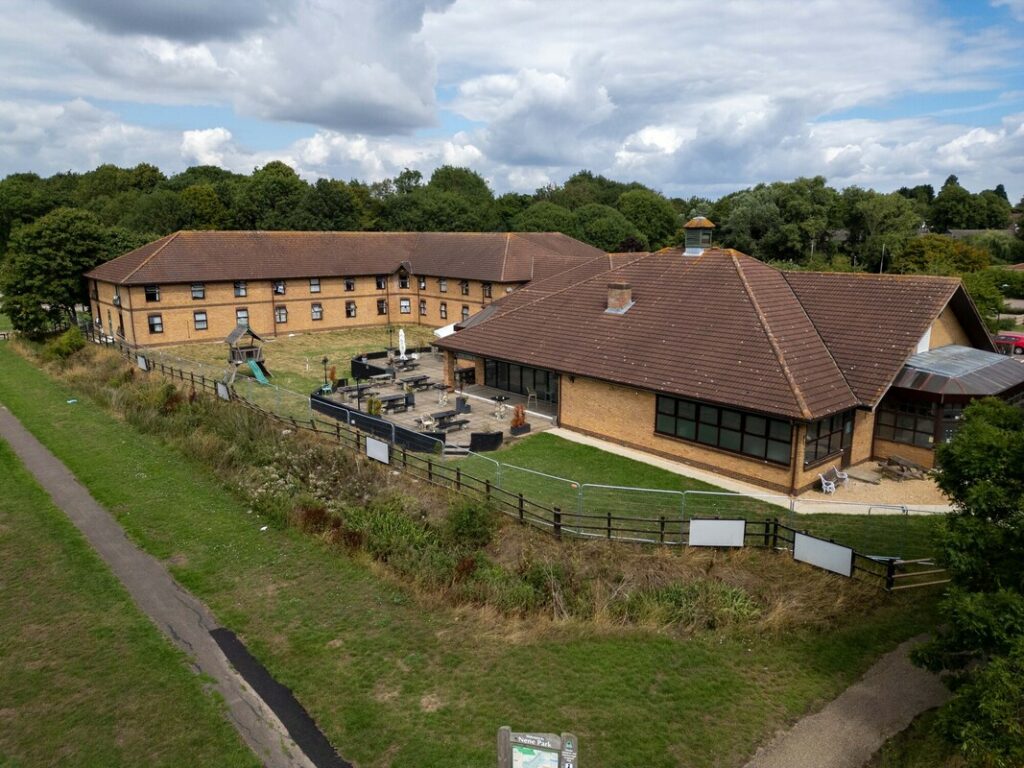 RS41270_THS-Peterborough-Dragon-Asylum-Hotel-Fenced-15537_scr - News for Peterborough and Cambridgeshire FOI requests by the BBC and The Times found that the Home Office pays millions each month to private security firms (like Mitie, G4S, or Serco’s own staff) to patrol sites such as the Dragonfly hotel in Peterborough. PHOTO: Terry Harris