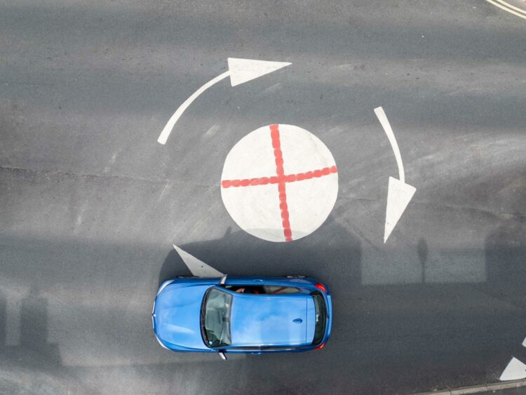 The decision by someone – or some people – to paint St George’s Cross flags on three roundabouts in Ramsey, Cambridgeshire, has sparked a furious debate on social media. PHOTO: Terry Harris