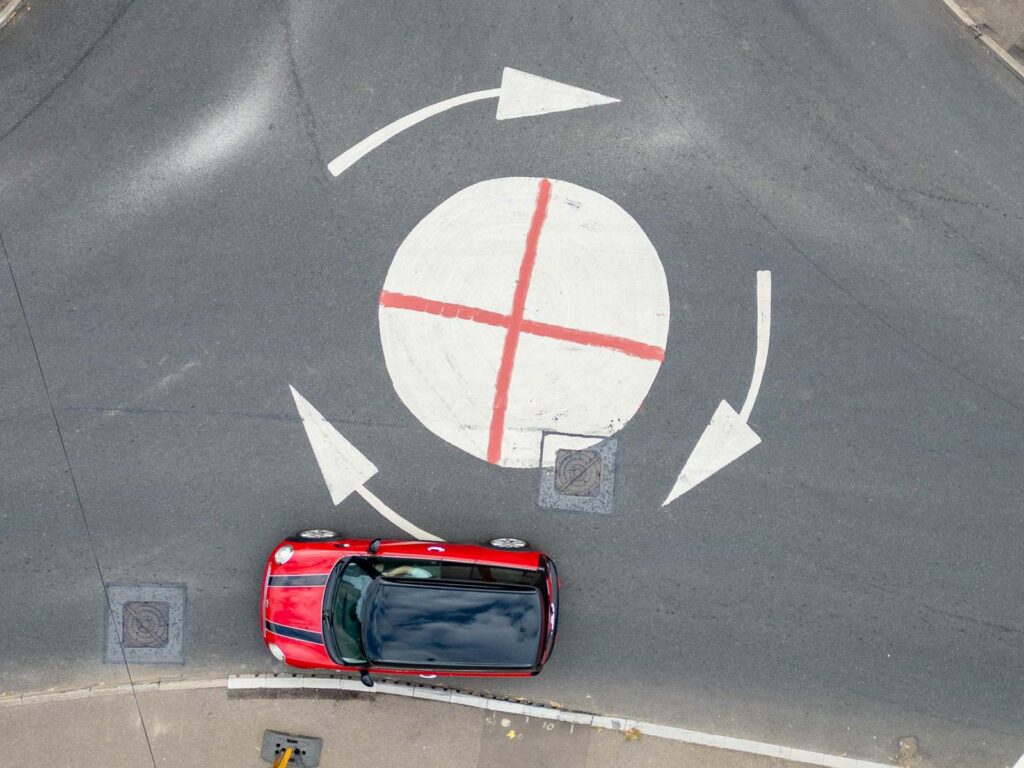 The decision by someone – or some people – to paint St George’s Cross flags on three roundabouts in Ramsey, Cambridgeshire, has sparked a furious debate on social media. PHOTO: Terry Harris 
