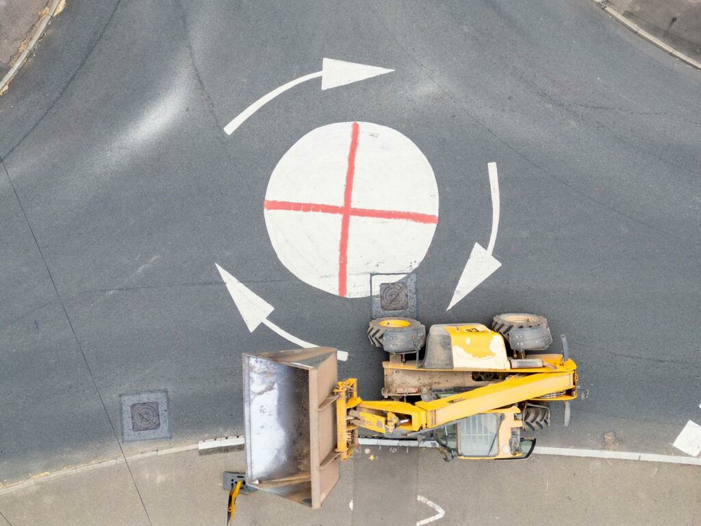 The decision by someone – or some people – to paint St George’s Cross flags on three roundabouts in Ramsey, Cambridgeshire, has sparked a furious debate on social media. PHOTO: Terry Harris 