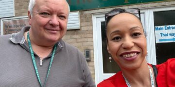 Happier times: Cllr Nicola Jenkins pictured with fellow ward councillor Richard Strangward. PHOTO: Nicola Jones