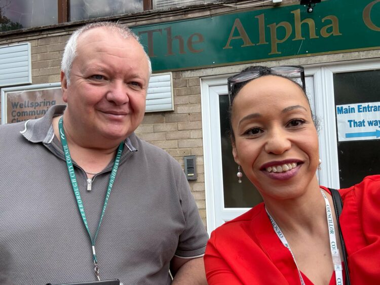 Happier times: Cllr Nicola Jenkins pictured with fellow ward councillor Richard Strangward. PHOTO: Nicola Jones
