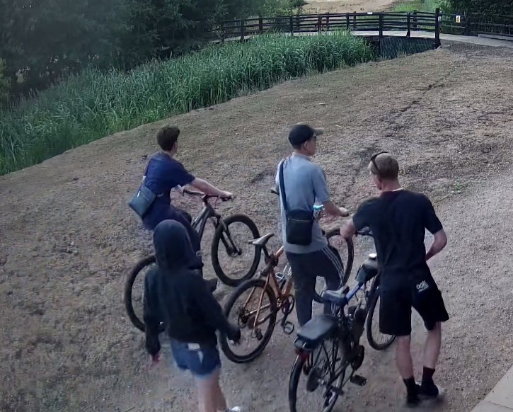 Police have released CCTV images of four people they wish to speak to in connection with an arson attack when several huts at the Flag Fen Bronze Age Centre in The Droveway, Northey Road, Peterborough, were deliberately set alight just before 10pm on 13 July