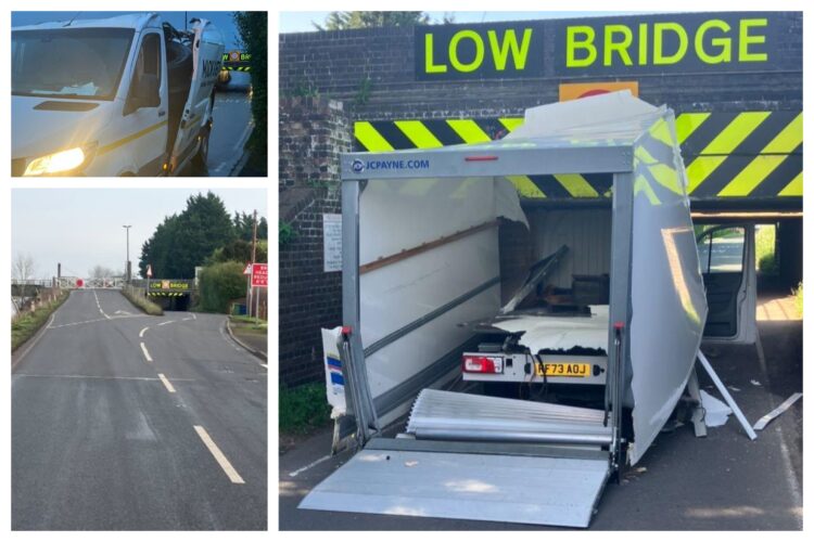 News for Peterborough and Cambridgeshire - Vehicles approaching the bridge on the B1098 at Stonea from the north or south must contend with a low railway bridge — an underpass notorious for collisions with traffic, often vans. To one side lies a level crossing where road traffic must stop for passing trains. Between the bridge, the crossing, and the riverbank running alongside, the site is a knot of potential hazards.