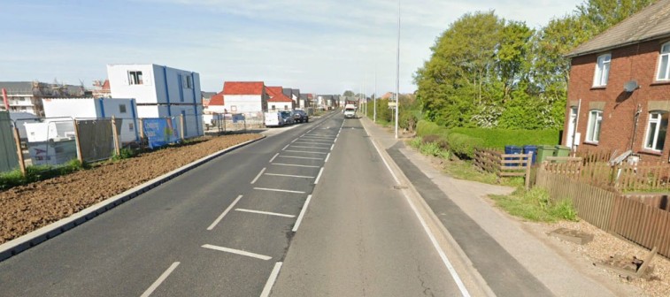 snip 3 - News for Peterborough and Cambridgeshire Looking west along the A605 with the new development underway in the left of the picture. Existing Eastrea Road frontage development to the right; the application site beyond.