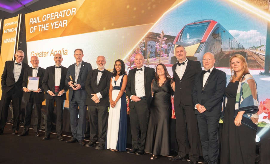 Greater Anglia wins Rail Operator of the Year [credit: National Transport Awards]