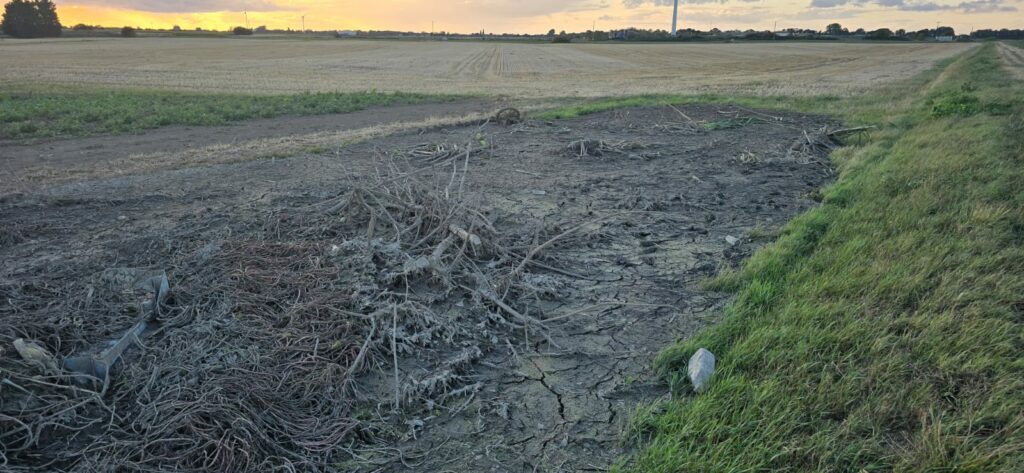 The Environment Agency has launched an investigation following allegations that contaminated dredging waste was illegally deposited along the riverbank at Creek Road in March, Cambridgeshire. IMAGE: CambsNews reader