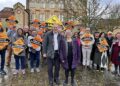 2024 PCC campaign: Liberal Democrat Leader Ed Davey pictured with Liberal Democrat Cambridgeshire and Peterborough Police and Crime Commissioner Candidate Edna Murphy (Right)