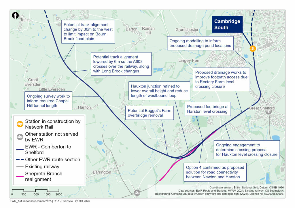 East West Rail is a new railway linking people with jobs, schools, services and each other. It will open up new journeys, cut travel times, ease congestion on local roads and bring more opportunities within reach of people living locally, supporting sustainable economic growth and helping unlock the region’s potential as a global hub for life sciences and innovation
