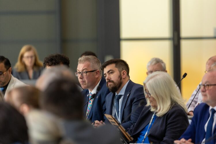Pictured Cllr Rylan Ray and Cllr John Howard
Extraordinary Council Meeting to elect a new Leader,
Sandmartin House, Peterborough
Friday 12 September 2025. 
Picture by Terry Harris.