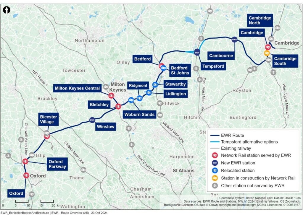 East West Rail is a new railway linking people with jobs, schools, services and each other. It will open up new journeys, cut travel times, ease congestion on local roads and bring more opportunities within reach of people living locally, supporting sustainable economic growth and helping unlock the region’s potential as a global hub for life sciences and innovation