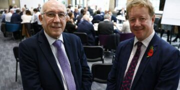 Mayor Paul Bristow with Leon Daniels OBE. It marked the start of a review into how best to bring bus franchising to the area. Leon Daniels is the independent chair of the review, which will support a clear and deliverable plan for bus franchising.  PHOTO: Combined Authority