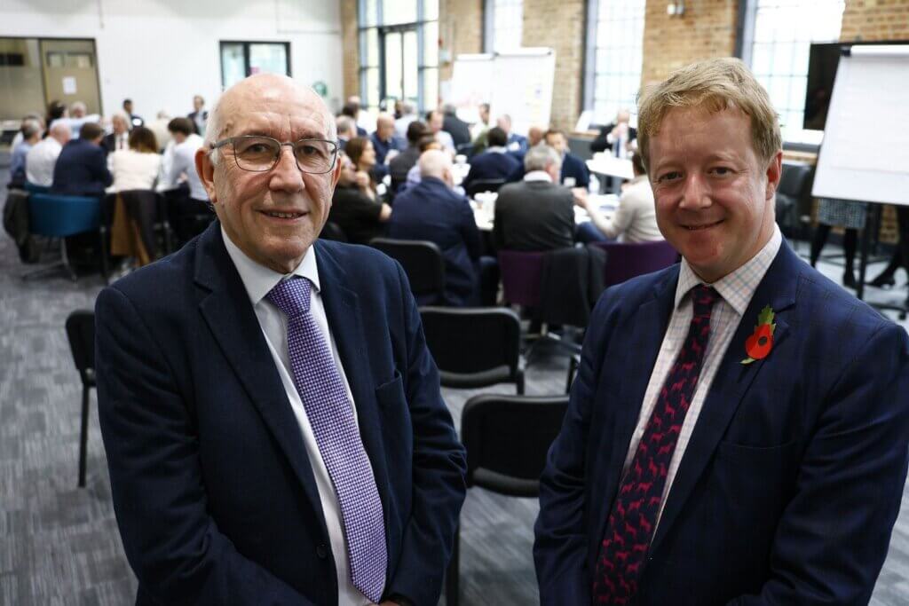 franchise 1 - News for Peterborough and Cambridgeshire Mayor Paul Bristow with Leon Daniels OBE. It marked the start of a review into how best to bring bus franchising to the area. Leon Daniels is the independent chair of the review, which will support a clear and deliverable plan for bus franchising. PHOTO: Combined Authority