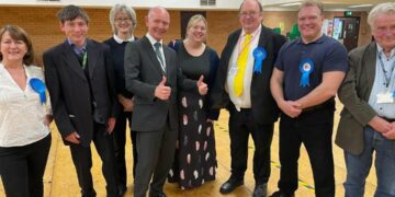 Election victory in 2024: Darryl Preston said: ‘Absolutely delighted to have been re-elected as Cambridgeshire and Peterborough Police and Crime Commissioner. I have spent my life protecting the public and I can continue to do just that’. IMAGE: PPC