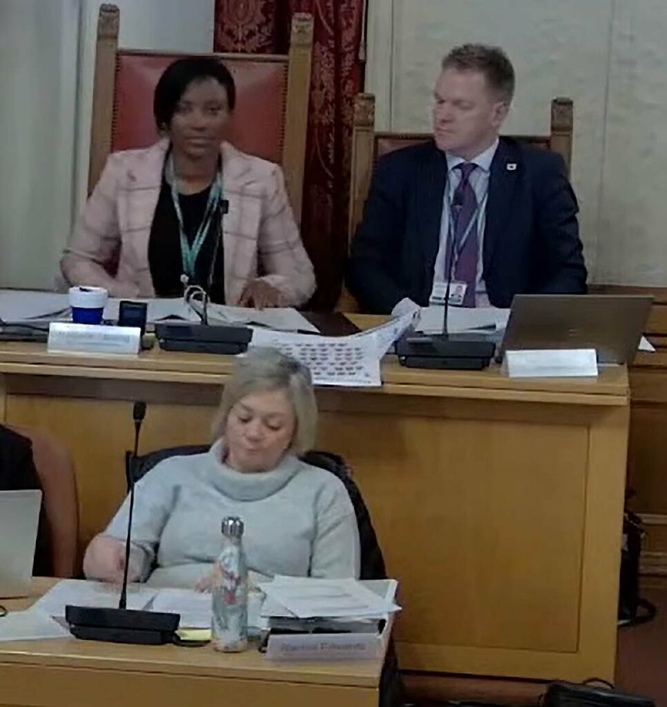 tapping 3 - News for Peterborough and Cambridgeshire Rochelle Tapping, an employment tribunal found no evidence of a conspiracy or orchestrated campaign against her. Image from Peterborough City Council meeting.