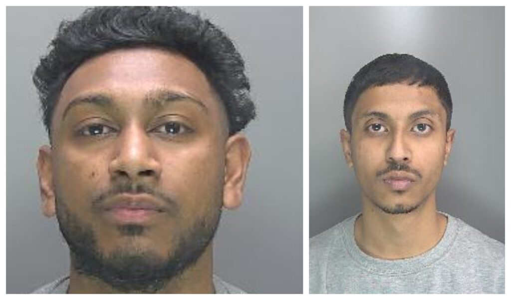 The attack happened just before midday, on 2 October last year, in Nicholson Way, when Shellem Miah (right) and Maruf Riaz stabbed a 54-year-old man twice to the chest
