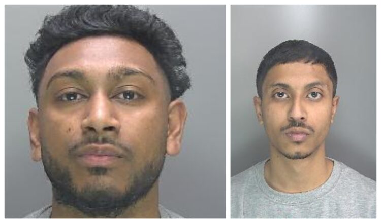 The attack happened just before midday, on 2 October last year, in Nicholson Way, when Shellem Miah (right) and Maruf Riaz stabbed a 54-year-old man twice to the chest