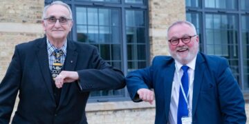 Cllr John Holdich, then leader, of Peterborough City Council, and his deputy, Cllr Wayne Fitzgerald. Both are referred to in redacted emails released by the city council following FOI requests by CambsNews relating to £30,000 gifted to PACO Ltd for local radio. IMAGE: Terry Harris